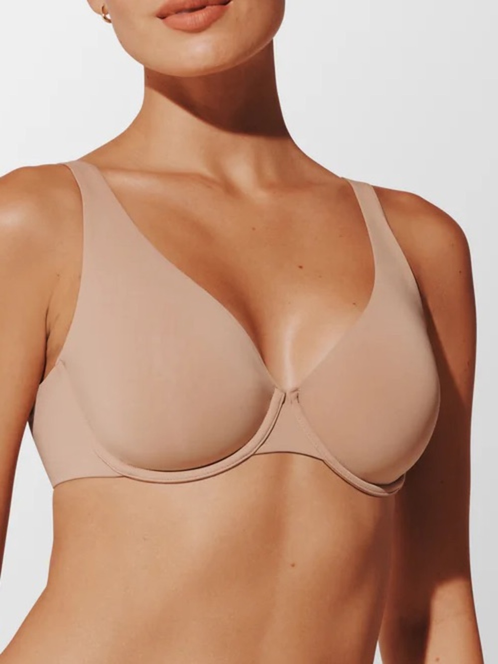 ThirdLove Second Skin Bra 34DDD / 34F Unlined Underwire Bra Nude Tan Classic
